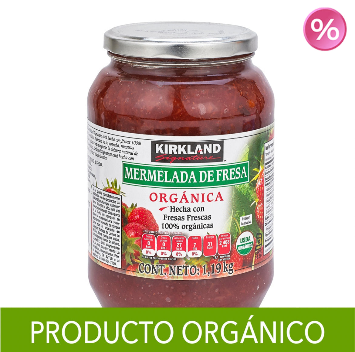 Mermelada de fresa Kirkland Signature 1.19kg