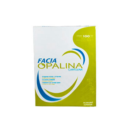 Cartulina Opalina Facia Carta con 100 225 g Blanca