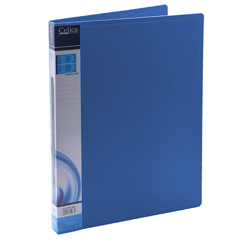 Folder Plástico Celica con Broche de Palanca Carta Azul