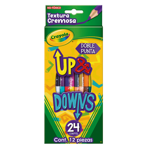 Lápices de colores Crayola Up y Downs con 12 piezas
