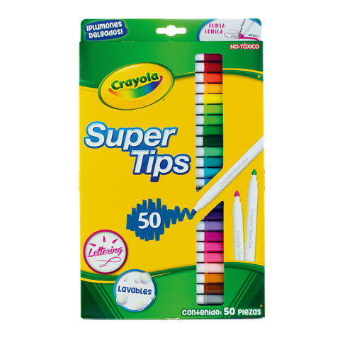 Plumones Crayola SuperTips con 50 piezas