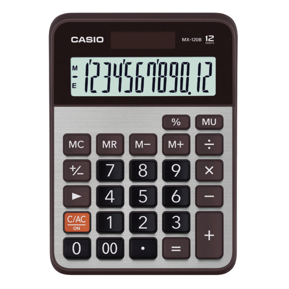 Calculadora de Escritorio Casio MX-120B 12 dígitos pantalla extra grande doble