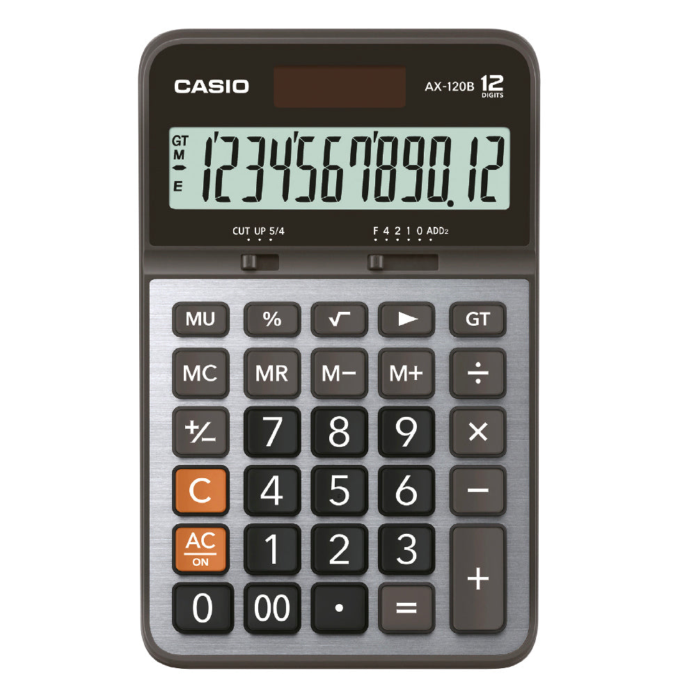Calculadora de Escritorio Casio AX-120B 12 dígitos pantalla extra grande doble