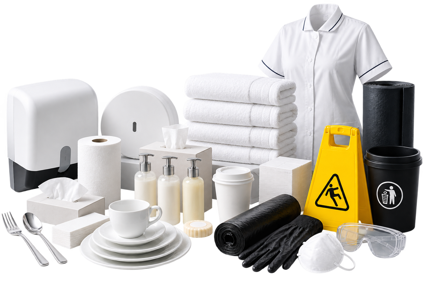 Suministros institucionales FASTCO: higiene, papel, limpieza, blancos y desechables para hoteles, restaurantes y hospitales