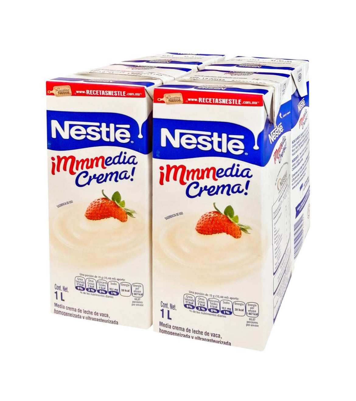 Media crema Nestlé 4pz de 1L