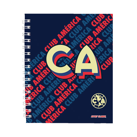 Libreta Dietrix First Class pasta dura doble arillo 80 hojas raya Club America modelo CA