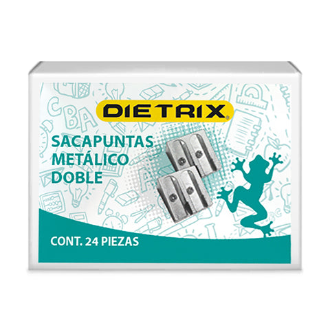 Sacapuntos Dietrix Metálico Triangular Doble Orificio Bolsa con 12 piezas