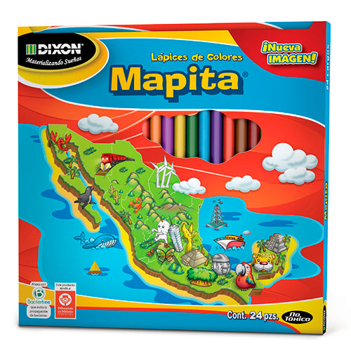 Lápices de Colores Mapita Largo Madera con 24 piezas