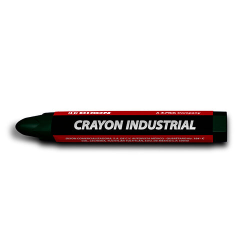 Crayón de Cera Industrial Dixon Verde Caja con 10 Piezas