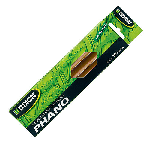 Marcador de cera Dixon phano caja con 10 piezas Cafe