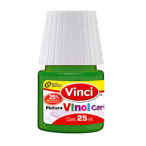 Pintura Cartel Vinci 25 ml Verde Amarillento #62 Caja con 10 piezas
