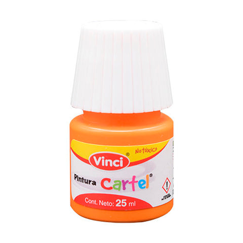Pintura cartel vinci 25 ml amarillo medio - 51 caja con 10 piezas