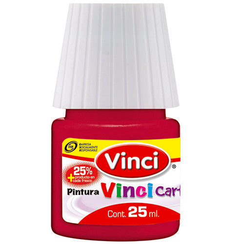 Pintura cartel vinci 25 ml rojo carmesi - 56 caja con 10 piezas