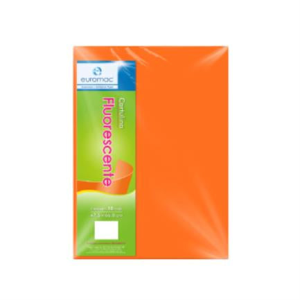 Cartulina Euromac Eurofluorescente 47.5x66cm Paquete con 100 hojas Naranja