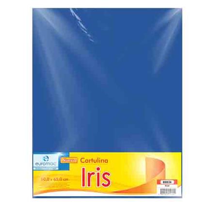 Cartulina Euromac Iris 50X65CM con 10 hojas Azul