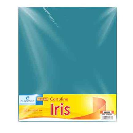 Cartulina Euromac Iris Azul Turq 50X65CM con 10 hojas