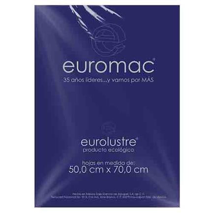 Papel Lustre Euromac 50x70" 25 Hojas Azul marino