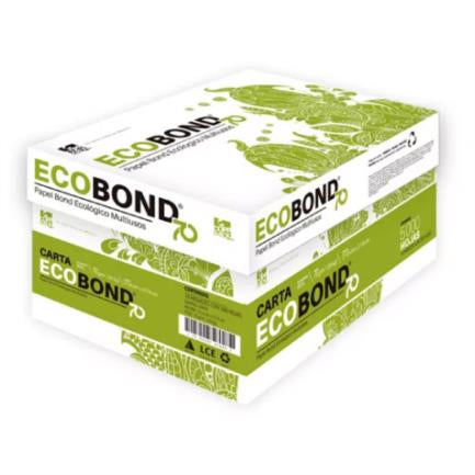 Papel Cortado Ecobond Carta 70 g Blancura 95% con 5000 Hojas