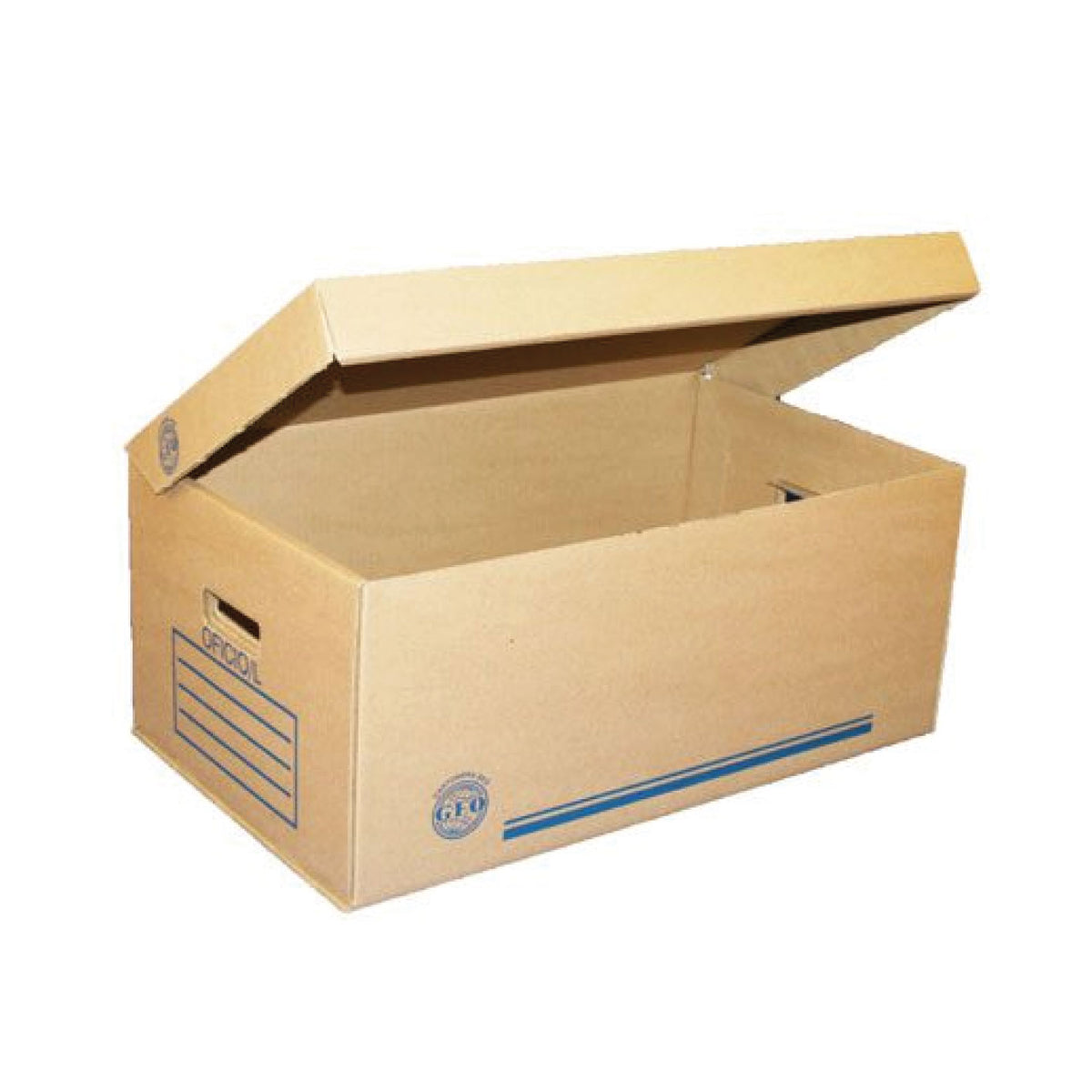 Caja Geo tamaño Oficio Cartón 60x35x25 con 20 piezas
