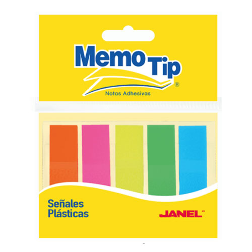 Banderitas Janel Señales Neón Plástico 1.27 X 4.3 cm (1/2 X 1.69) 125 Banderitas por