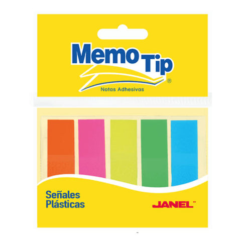 Banderitas Janel Señales Neón Plástico 1.27 X 4.3 cm (1/2 X 1.69) 125 Banderitas por
