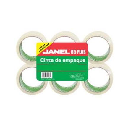 Cinta Janel Empaque Transp .048X50 M Paquete con 6 piezas