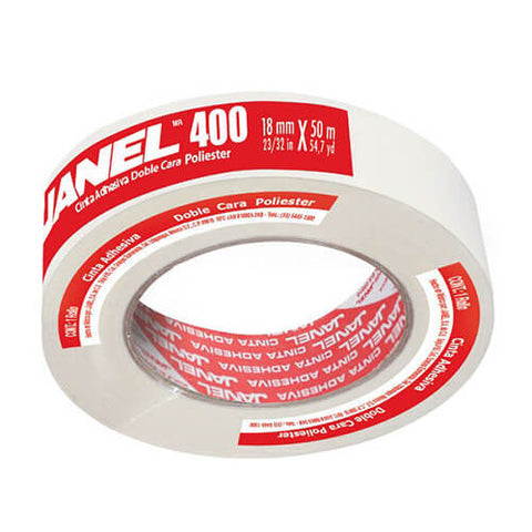 Cinta Adhesiva Janel Doble Capa Poliester 400 18 X 50