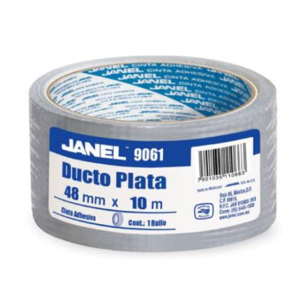 Cinta Adhesiva Janel Ducto 9061 Plata 48mmx10m pieza