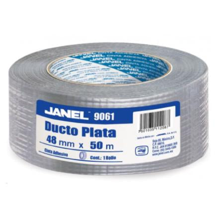 Cinta Adhesiva Janel Ducto 9061 Plata 48mmx50m pieza
