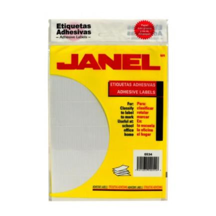 Etiquetas Adhesivas Janel Clásica No. 21 05x34mm con 2484 piezas