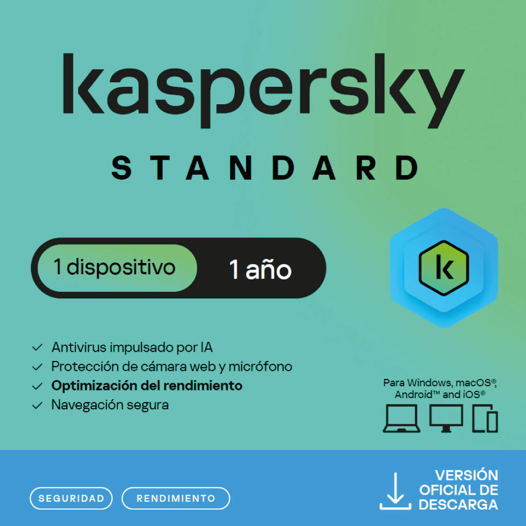 Antivirus Kaspersky Standard · licencia digital · Licenciamiento para empresas · fastco