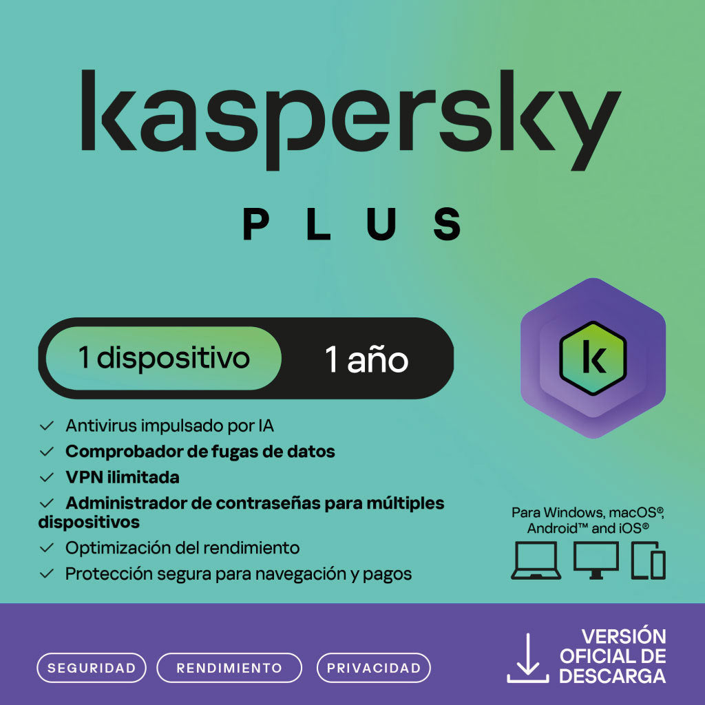 Antivirus Kaspersky Plus · licencia digital · Licenciamiento para empresas · fastco