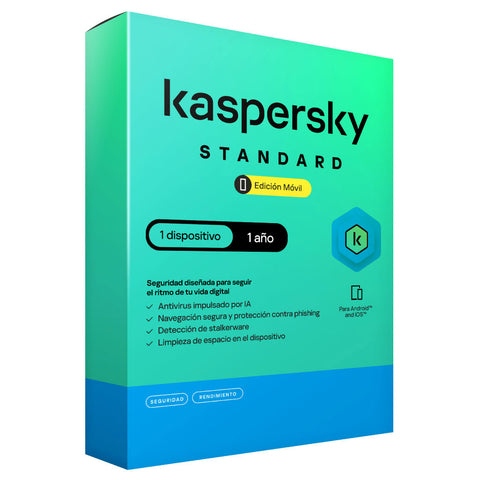 Antivirus Kaspersky Standard Mobile · licencia digital · Licenciamiento para empresas · fastco