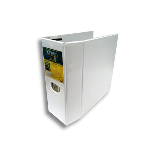 Carpeta Kinera Vinil Aro "d" 5" Blanca con 6 piezas