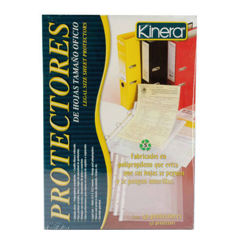 Protector Hojas Kinera Oficio Caja con 50 piezas