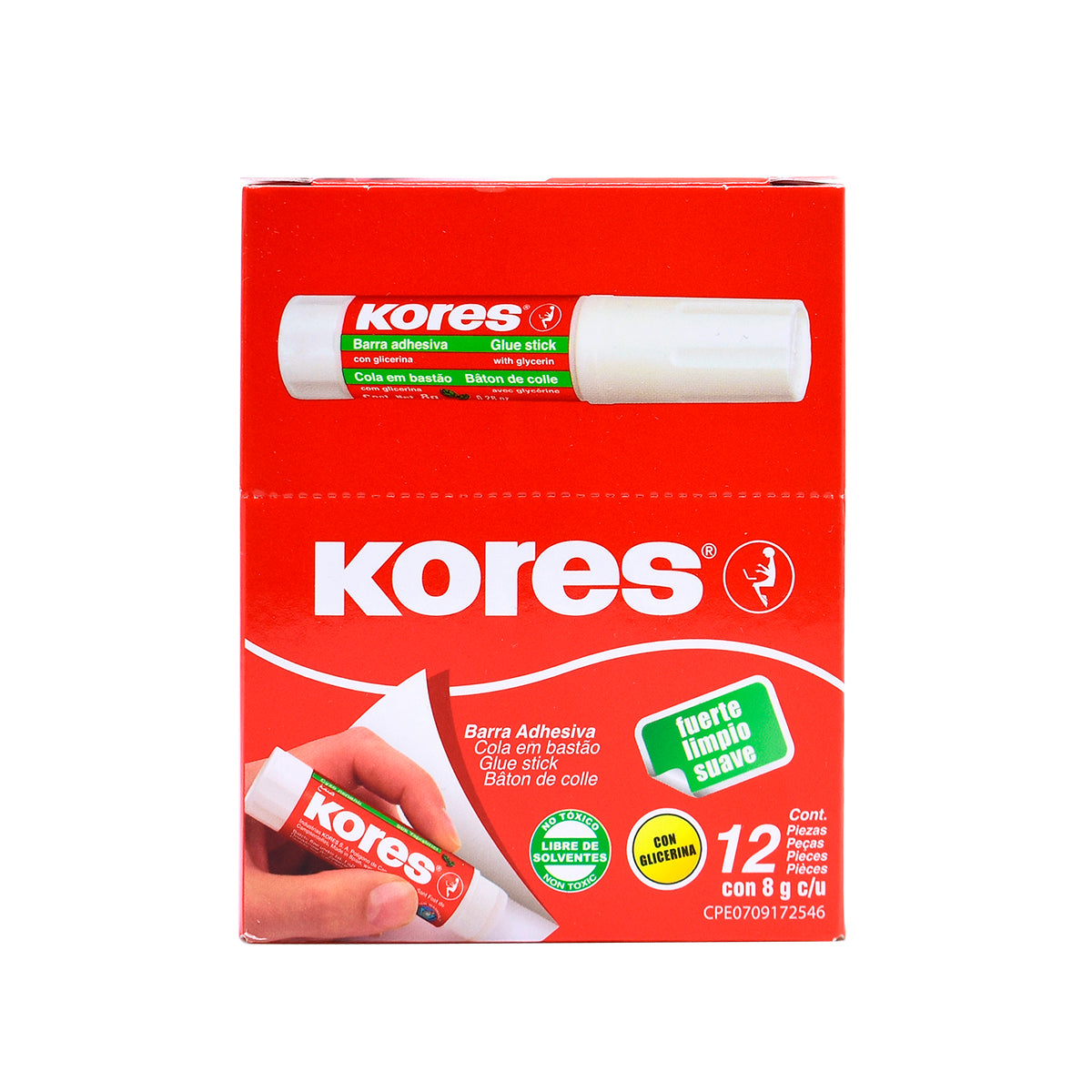 Lápiz adhesivo Kores 8 g con 12 piezas