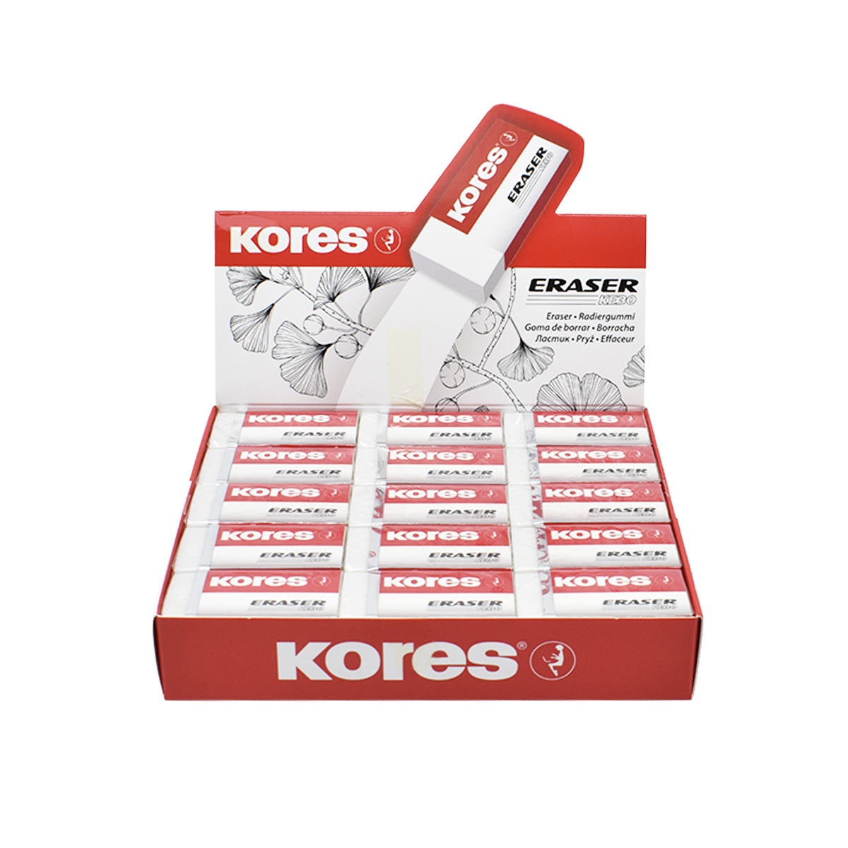 Borrador Kores Dust Free E-30 con 30 piezas