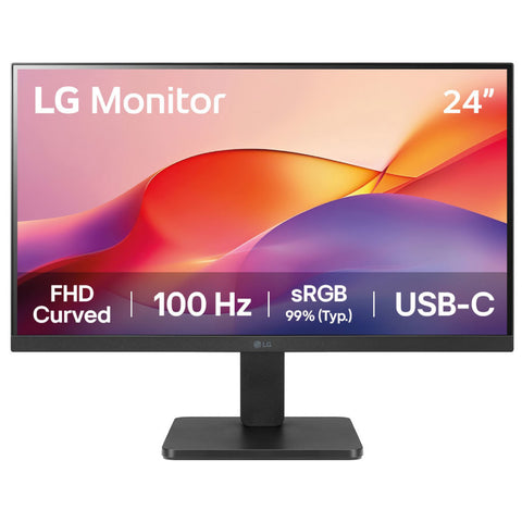 Monitor LG 24 pulgadas Curvo 24U421A FHD 100Hz HDMI USD TIPO C para empresas · fastco