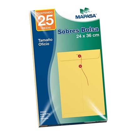 Sobre Bolsa Mapasa Oficio Ante 80kg con R 10 Bolsas con 25 piezas