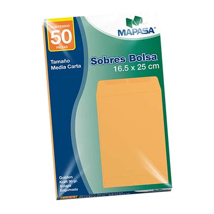 Sobre Bolsa Mapasa Panuco 1/2 Cta 10 Bolsas con 50 cada uno