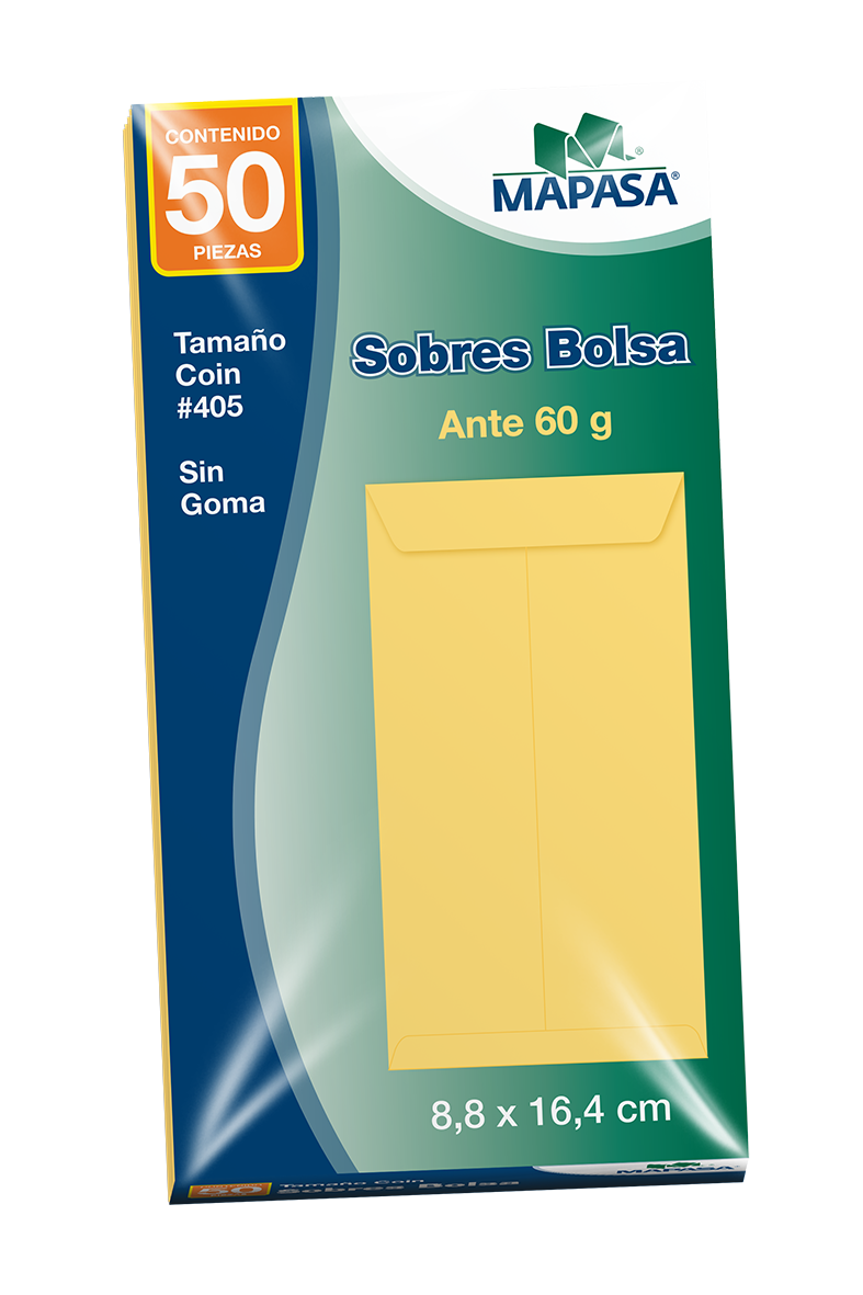 Sobre COIN Ante Mpasa 42KG Pegue al Centro Solapa Engomada 8.8x16.4cm 20 paquete con 50