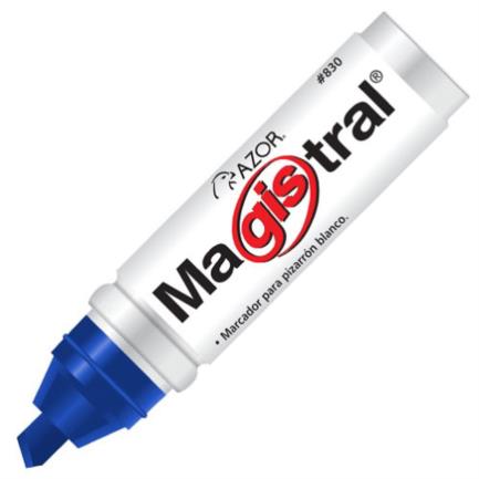 Marcador Magistral Aluminio Pizarrón Blanco con 12 piezas Azul