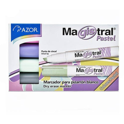 Marcador Magistral Didactico Colores Pastel Paquete con 4 piezas