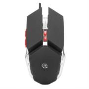 Mouse Manhattan Gaming Óptico LED 3200 dpi 7 Botones Color Negro-Plata · fastco