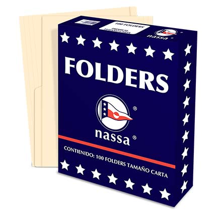 Folder Nassa Carta Crema con 100 Piezas