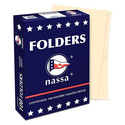 Folder Nassa Premium Oficio Crema con 100 Piezas