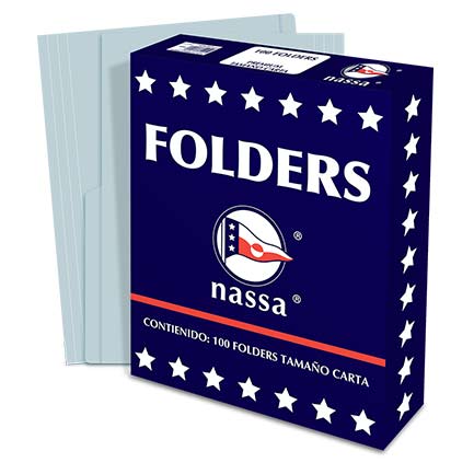 Folder Nassa Premium Carta con 100 Piezas Azul