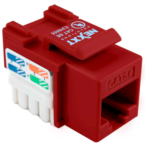 Modulo Sin blindaje Nexxt Solutions Keystone Jack Cat5e Tipo 110 Rojo para empresas · fastco