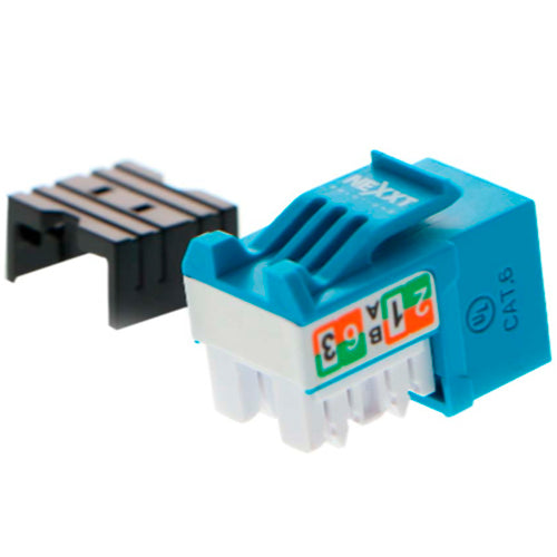 Modulo Sin blindaje Nexxt Solutions Keystone Jack Cat6 Tipo 110 Azul para empresas · fastco