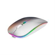 Mouse Nextep Inalámbrico Recargable Delgado/Silencioso RGB 1600 dpi Color Plata · fastco